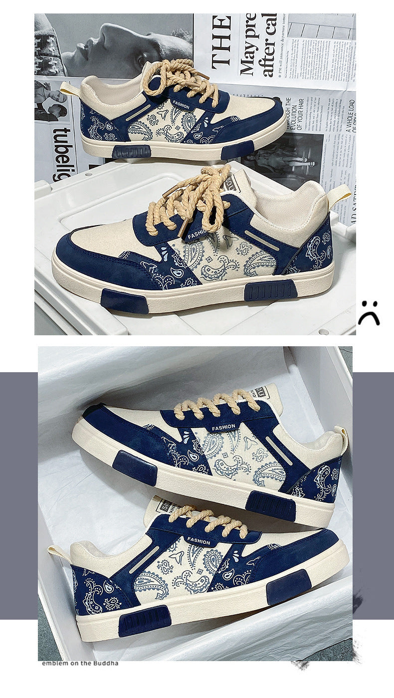 Men's New Paisley Low Top Canvas Sneakers