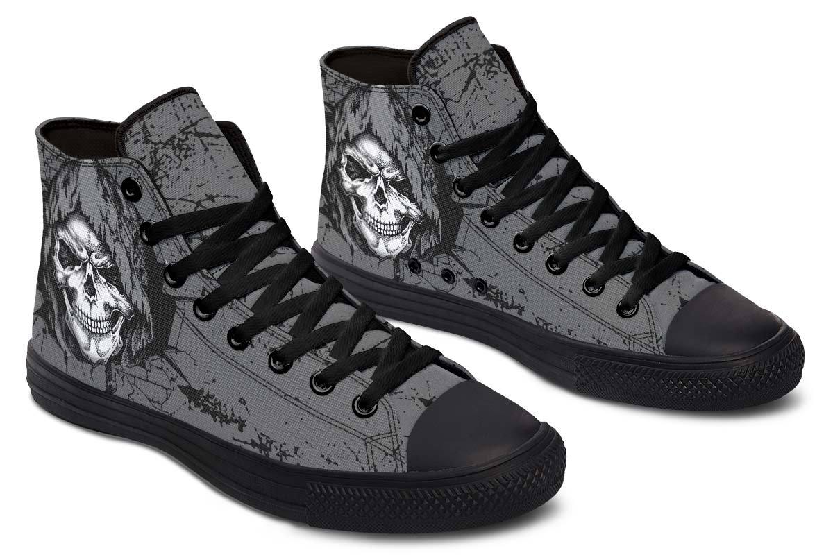 Printed Couple High Top Canvas Shoes