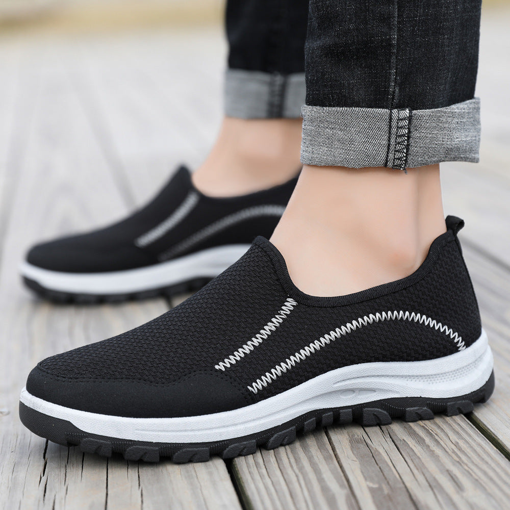 Spring Men's One Pedal Cloth Shoes Breathable Soft Bottom