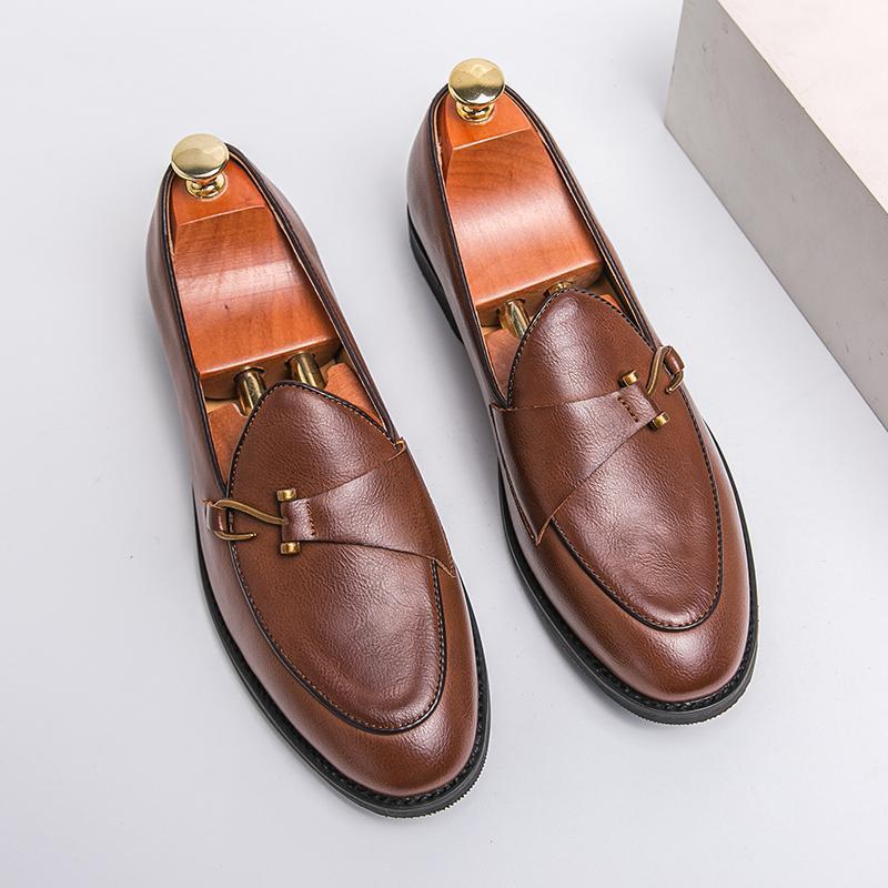 Men's Fashion Casual Soft Leather Slip-on Soft Bottom Loafers